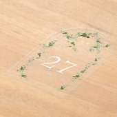 Grüne Eukalyptus-Wreath-Arch-Akryllische Tischnumm Acryleinladungen (Ablage )