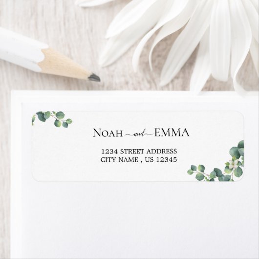 Grüne Eukalyptus Zweigstelle Hochzeit Rücksendeadr (Insitu)