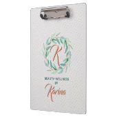 Grüne Eukalyptusblüte Klemmbrett (Links)