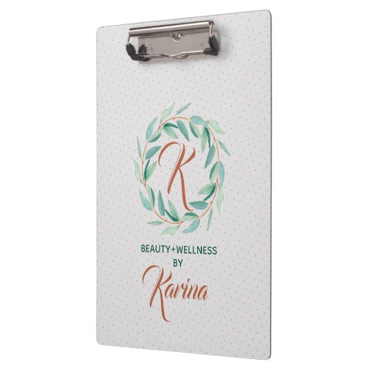 Grüne Eukalyptusblüte Klemmbrett (Links)