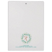 Grüne Eukalyptusblüte Klemmbrett (Rückseite)