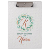 Grüne Eukalyptusblüte Klemmbrett (Vorderseite)