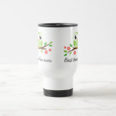 Grüne Eule auf bestem Lehrer der Reisebecher (Mittel)