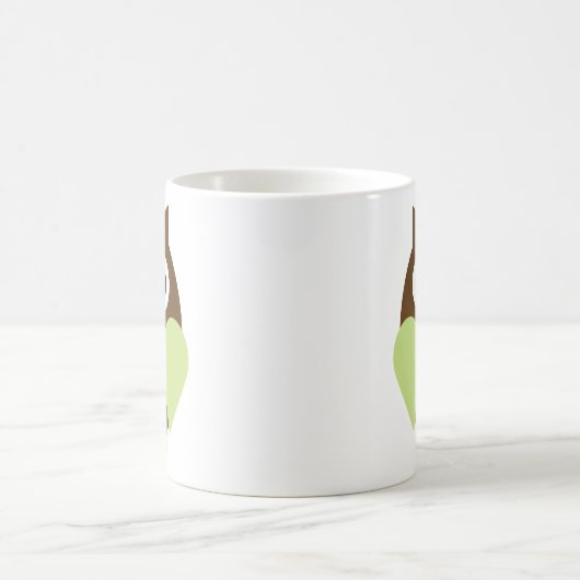 Grüne Eule Kaffeetasse (Mittel)