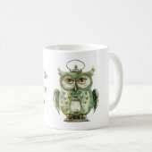 Grüne Eule wird dich sehen Kaffeetasse (VorderseiteRechts)