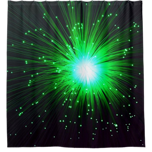 Grüne Explosion Duschvorhang (Vorderseite)