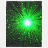 Grüne Explosion Fleecedecke (Vorderseite)