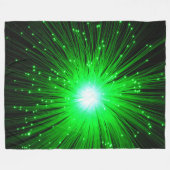 Grüne Explosion Fleecedecke (Vorderseite (Horizontal))