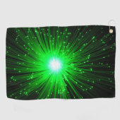Grüne Explosion Golfhandtuch (Horizontal)