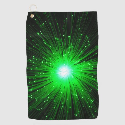 Grüne Explosion Golfhandtuch (Vorderseite)