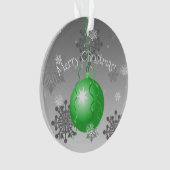Grüne Extravagante Weihnachtsschmuck Ornament (Vorderseite)
