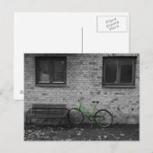 Grüne Fahrradkarte Postkarte (Vorne/Hinten)
