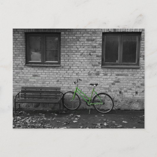 Grüne Fahrradkarte Postkarte (Vorderseite)