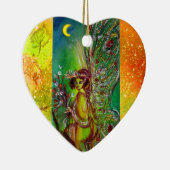 GRÜNE FAIRE /BUTTERFLY PFLANZE ,FLORAL GOLD GLITZE KERAMIK ORNAMENT (Rechts)