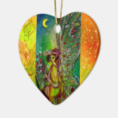 GRÜNE FAIRE /BUTTERFLY PFLANZE ,FLORAL GOLD GLITZE KERAMIK ORNAMENT (Links)