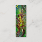 GRÜNE FAIRE MIT GOLDFLORALEN GLITZERN IN MONLIGHT MINI VISITENKARTE (Rückseite)