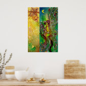 GRÜNE FAIRE MIT GOLDFLORALEN GLITZERN IN MONLIGHT POSTER (Küche)