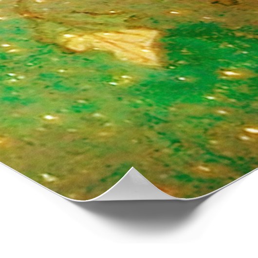 GRÜNE FAIRE MIT GOLDFLORALEN GLITZERN IN MONLIGHT POSTER (Ecke)