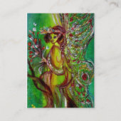 GRÜNE FAIRE MIT GOLDFLORALEN GLITZERN IN MONLIGHT VISITENKARTE (Rückseite)