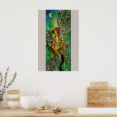 GRÜNE FAIRE MIT GOLDGLITZERN IN MOONLIGHT POSTER (Küche)