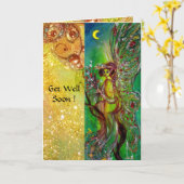 GRÜNE FAIRE UND GOLDFLORALE GLITZERN erholen sich  Karte (Gelbe Blume)