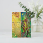 GRÜNE FAIRE UND GOLDFLORALE GLITZERN erholen sich Postkarte (Stehend Vorderseite)