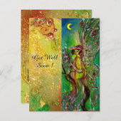 GRÜNE FAIRE UND GOLDFLORALE GLITZERN erholen sich Postkarte (Vorne/Hinten)