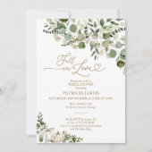 Grüne Fall in Liebe Brautparty Einladung (Vorderseite)