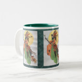 grüne Fallhexeschale Zweifarbige Tasse (Vorderseite Links)