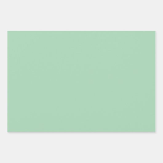 Grüne Faltblätter für Mini Geschenkpapier Set (Vorderseite)