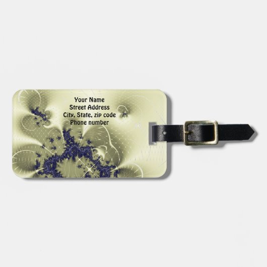 Grüne Fantasy Travel Bag Tags - Maßgeschneiderte Gepäckanhänger (Vorderseite horizontal)