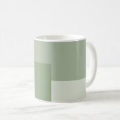 Grüne Farbblöcke für Minimalistische geometrische  Kaffeetasse (VorderseiteRechts)
