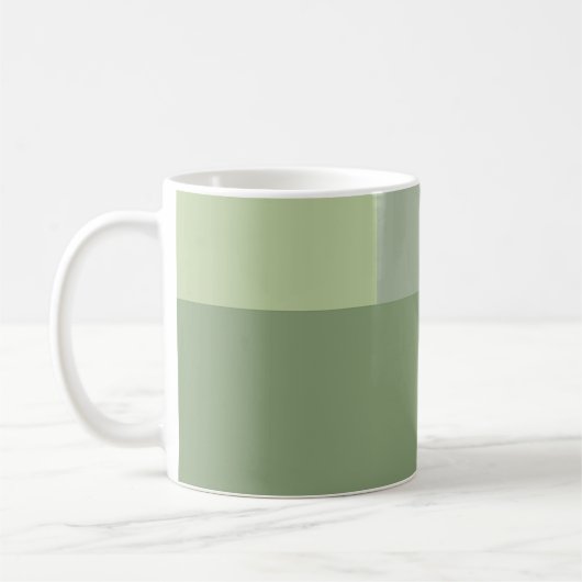 Grüne Farbblöcke für Minimalistische geometrische Kaffeetasse (Links)