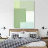 Grüne Farbblöcke für Minimalistische geometrische  Leinwanddruck (Insitu (Schlafzimmer))