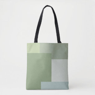 Grüne Farbblöcke für Minimalistische geometrische  Tasche