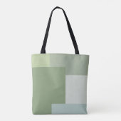 Grüne Farbblöcke für Minimalistische geometrische Tasche (Rückseite)