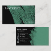Grüne Farbe auf schwarz, modern, minimalistisch Visitenkarte (Vorne/Hinten)