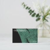 Grüne Farbe auf schwarz, modern, minimalistisch Visitenkarte (Stehend Vorderseite)