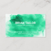 Grüne Farbe | Baum Visitenkarte (Rückseite)