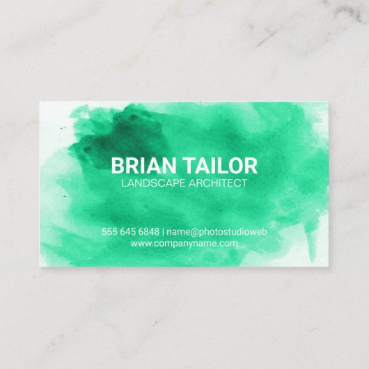 Grüne Farbe | Baum Visitenkarte (Rückseite)