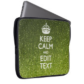 Grüne Farbe Behalte Ihren Text beruhigen Laptopschutzhülle (Vorne Rechts)