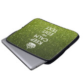 Grüne Farbe Behalte Ihren Text beruhigen Laptopschutzhülle (Vorne Knopf)