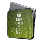 Grüne Farbe Behalte Ihren Text beruhigen Laptopschutzhülle (Vorderseite Links)