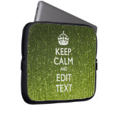 Grüne Farbe Behalte Ihren Text beruhigen Laptopschutzhülle (Vorne Rechts)