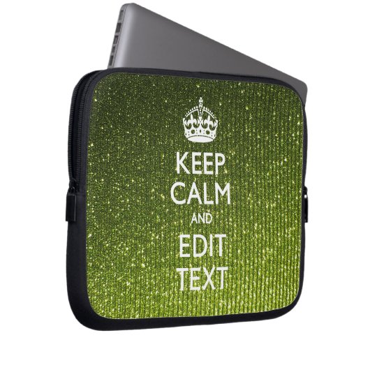 Grüne Farbe Behalte Ihren Text beruhigen Laptopschutzhülle (Vorne Rechts)