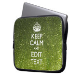 Grüne Farbe Behalte Ihren Text beruhigen Laptopschutzhülle (Vorderseite Links)