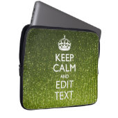 Grüne Farbe Behalte Ihren Text beruhigen Laptopschutzhülle (Vorne Rechts)