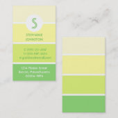 Grüne Farbe Chip Moderne Monografie Visitenkarte (Vorne/Hinten)