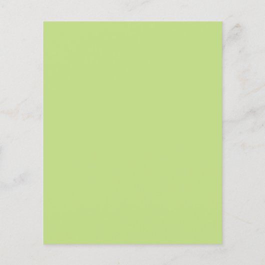 Grüne Farbe der Pastel-Frühlingsfarbe angepasst Flyer (Hinten)