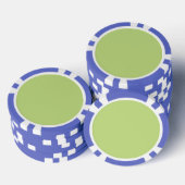 Grüne Farbe der Pastel-Frühlingsfarbe angepasst Pokerchips (Stapel)